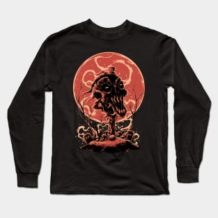 helloween Moon Long Sleeve T-Shirt